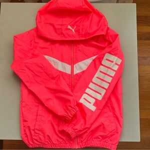 PUMA White and Pink Mesh Jacket